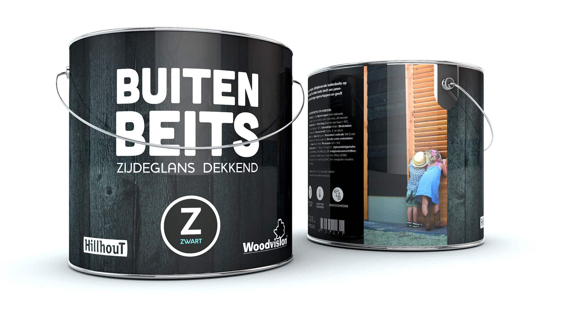 Woodvision | Buiten Beits | grijs | RAL 7037 | 2.5 L