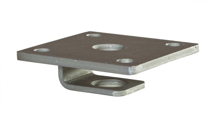 Pitzl bovenplaat+opwaailip | M20 | 100x100x6mm