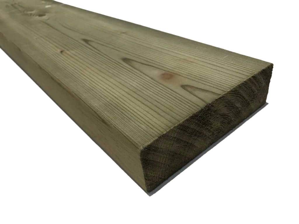 Vuren | balk | geschaafd | 58x155mm | groen geïmpregneerd